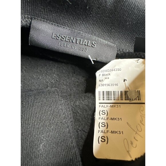 Fear of God ESSENTIALS Fleece Polo in Black Small New Womens Sweatshirt Pullover - Picture 10 of 15